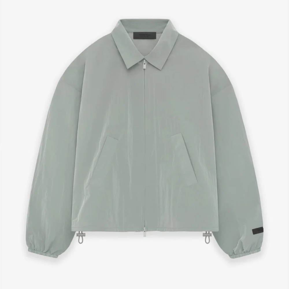 Fear of God Essentials Womens Crinkle Nylon Shell Bomber in Seal - Picture 3 of 3